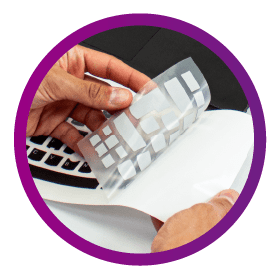 Noviply Application Step 1 | Pull of the backing film