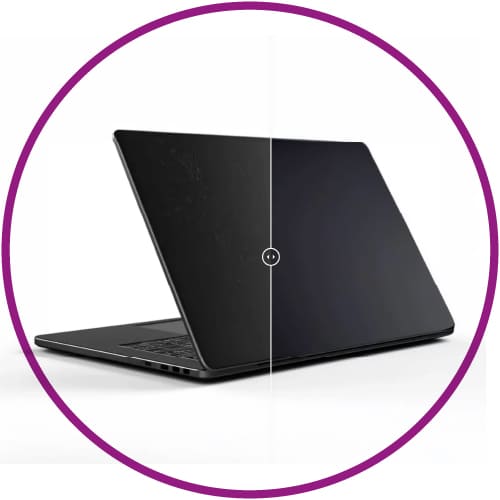 Laptop with individual cover-film | Noviply